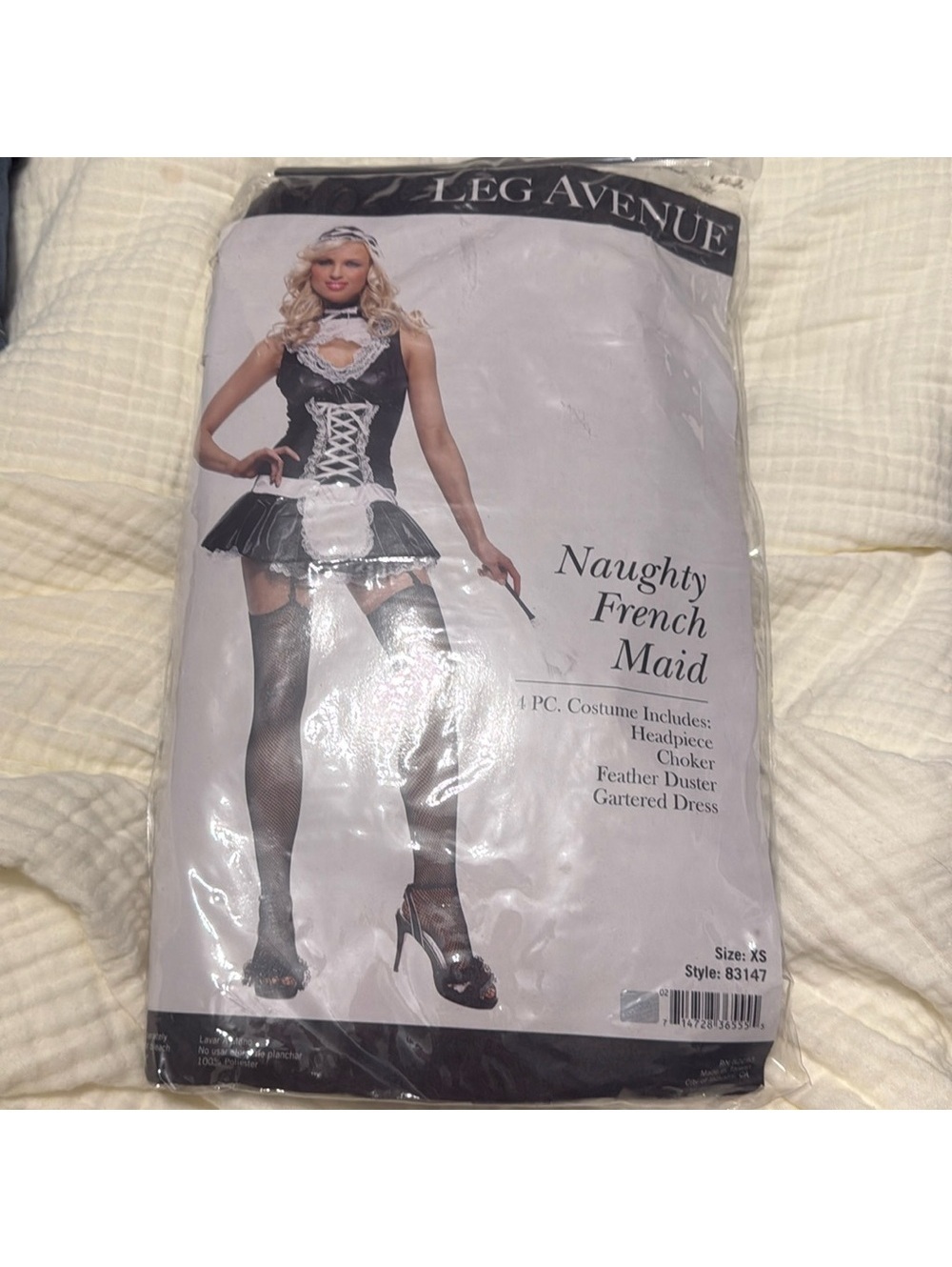 Naughty French Maid Halloween Costume New Size XS
